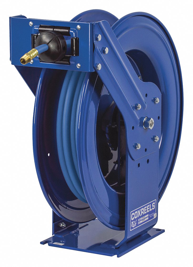 Hose Reel, 1/2" ID, 50 ft, W/Hose, Spring
