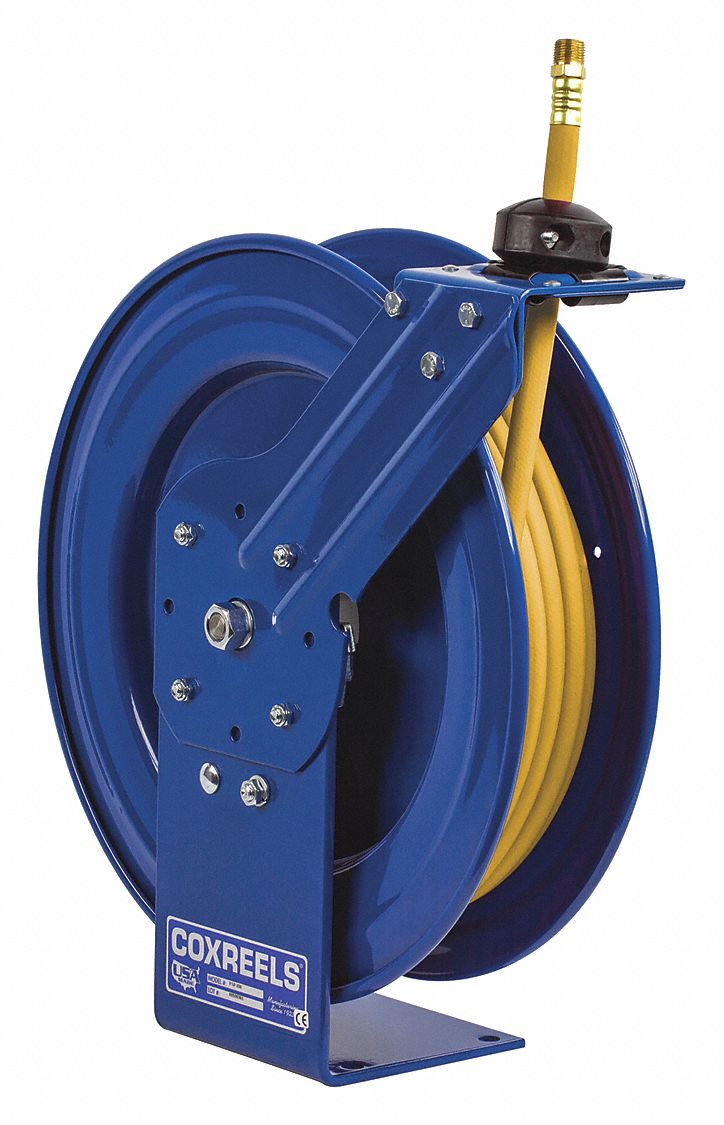 HoseReel, 3/8" ID, 50 ft, W/Hose, Spring