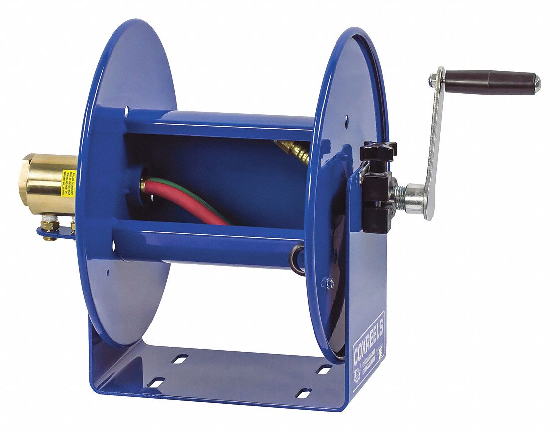 COXREELS, 100 ft (1/4 in I.D.), 200 psi Max Op Pressure, Hand Crank