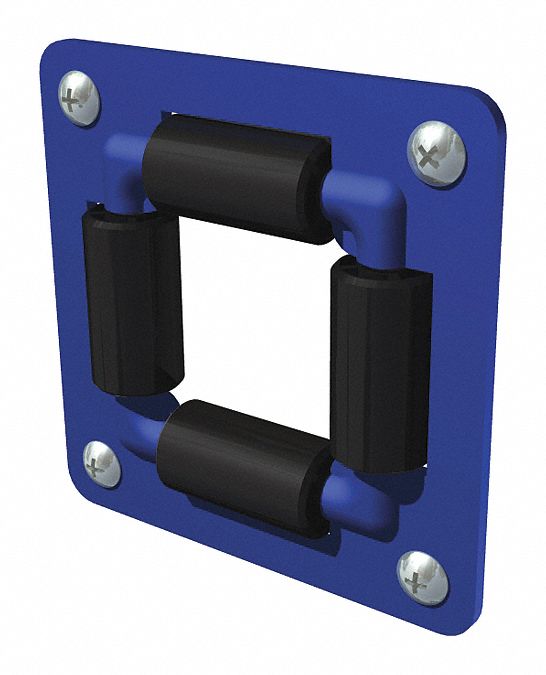 Roller Guide: Plastic, Blue, Steel, For 2 in_7/8 in_4 1/2 in_3 3/4 in Reel Wd, Bottom/Top