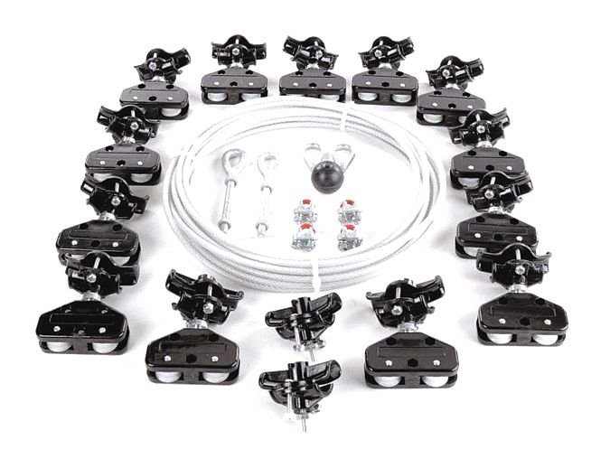 DAYTON Festoon System Kit, 1/4 In Rope, L 80 Ft 33N21433N214 Grainger