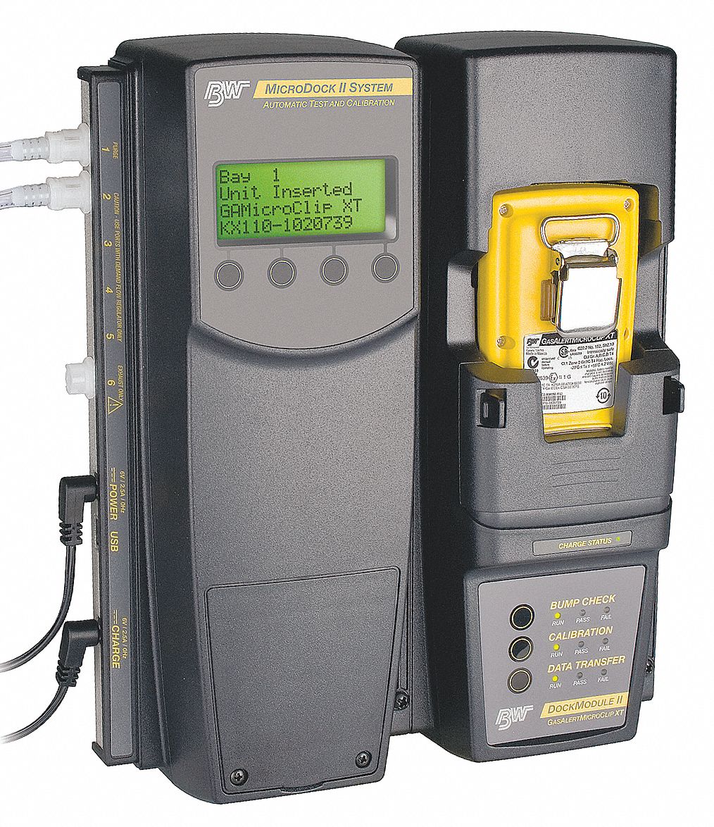 BW TECHNOLOGIES Docking Station GasAlert Extreme, LCD/LED lights, 32