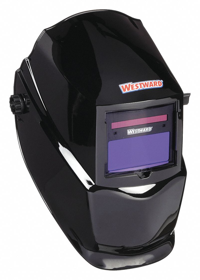 AUTO-DARKENING WELDING HELMET, 2 ARC SENSORS, BLK, W9-13, 3.82 IN X 1.73 IN, ANALOG