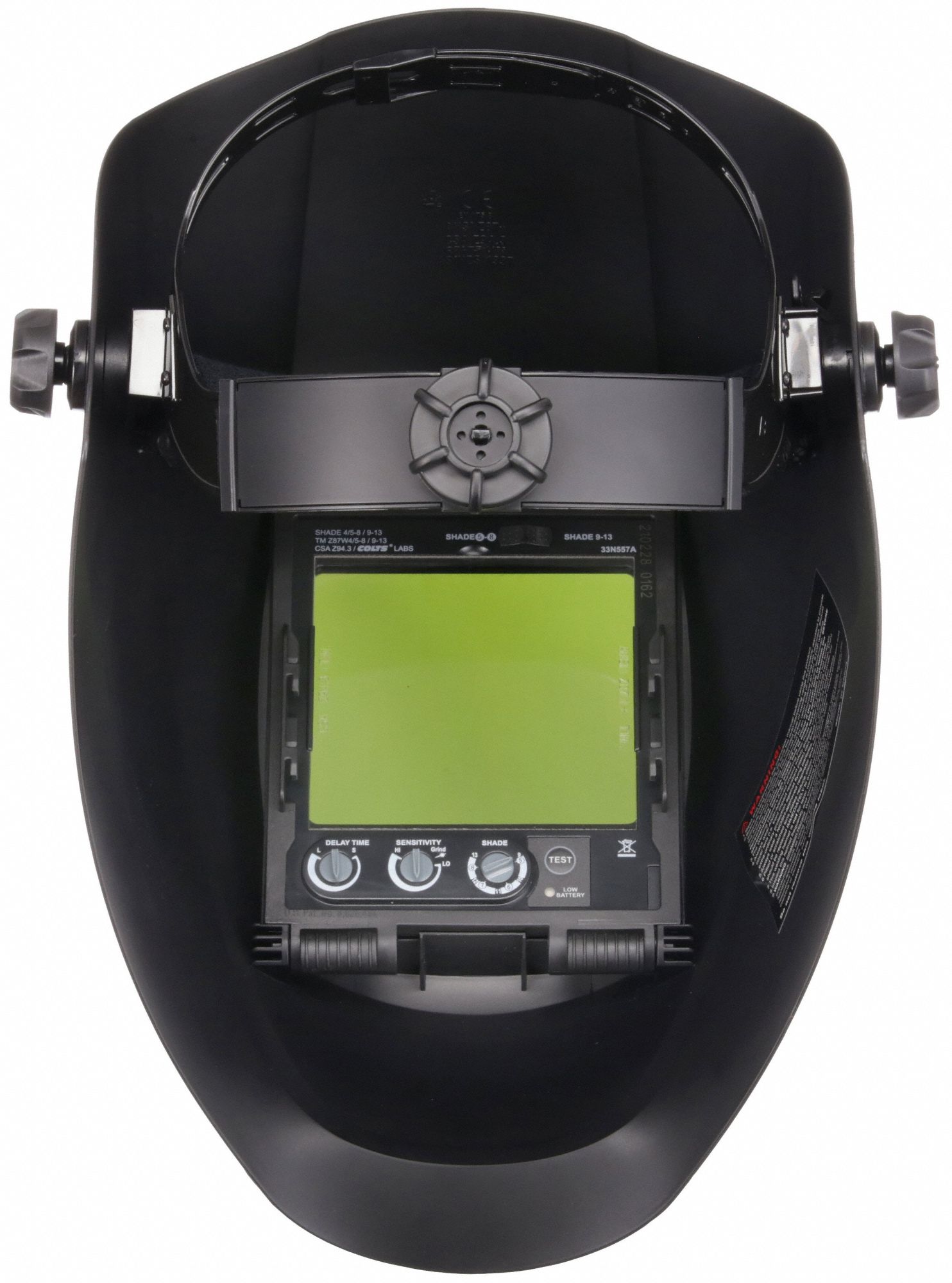 WESTWARD Welding Helmet AutoDarkening, 4 Arc Sensors, Black, Black