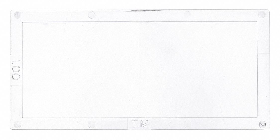 Magnifier Lens: Welding Helmets, +1.0, Polycarbonate, Clear, 4 1/4 in Plate Lg, Universal