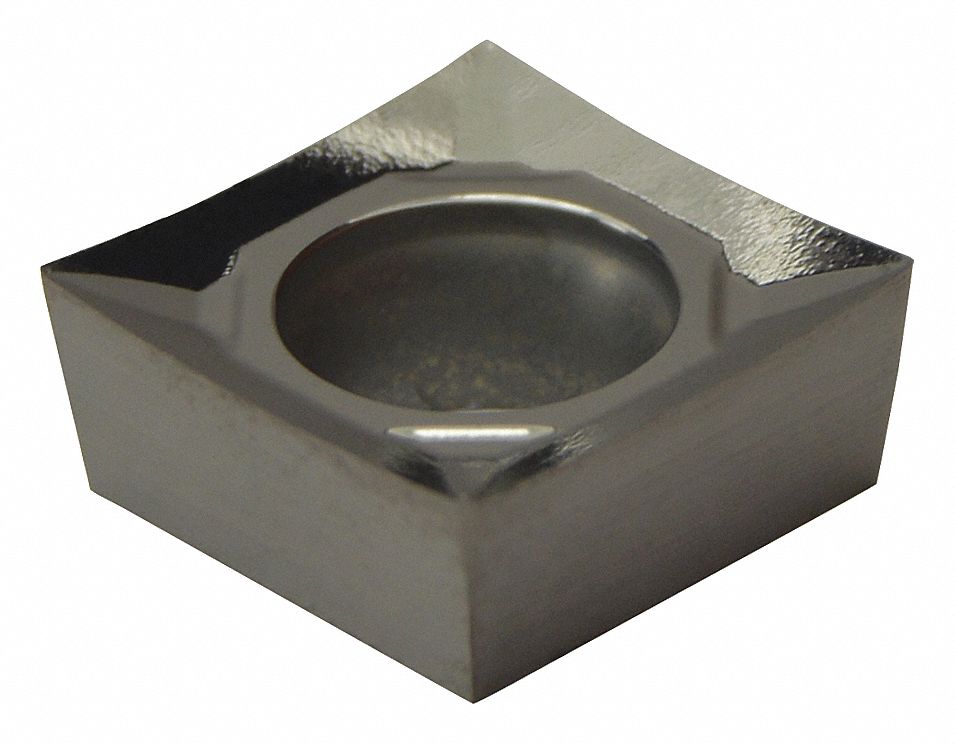 Square Turning Insert: 3/8 in Inscribed Circle, Neutral, 0.0080 in Corner Radius, UD1
