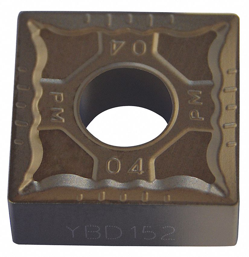 Square Turning Insert: 1/2 in Inscribed Circle, Neutral, 1/64 in Corner Radius, TiAlN