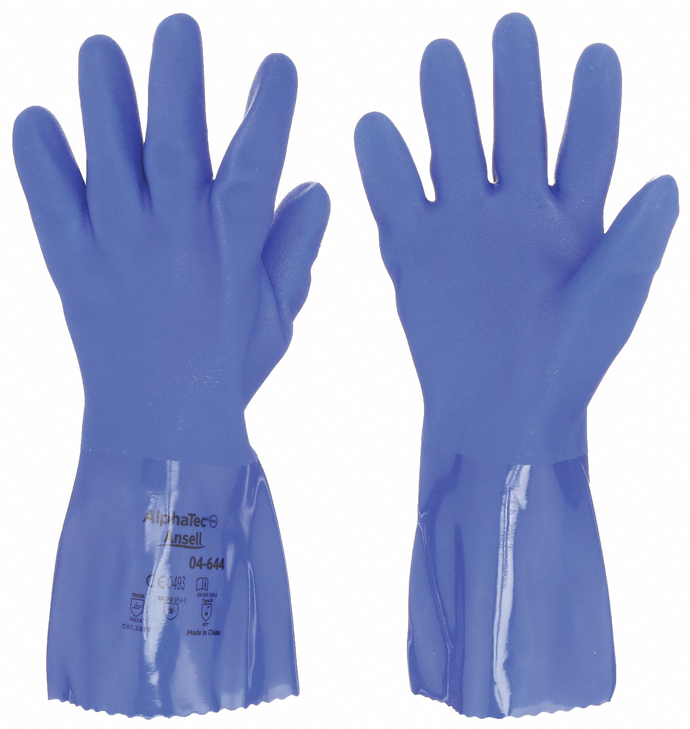 63 mil Glove Thick, 12 in Glove Lg, Chemical Resistant Gloves 33NR86