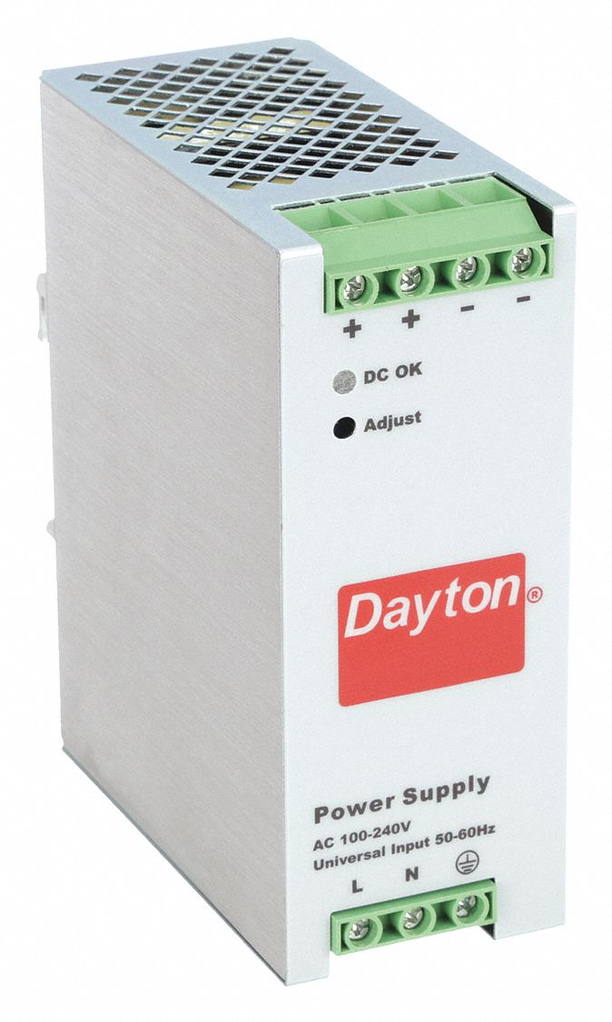 DC Power Supply: DIN Rail, 60 W Output Power - Rated, 2.5 A Current - Output, Single Phase