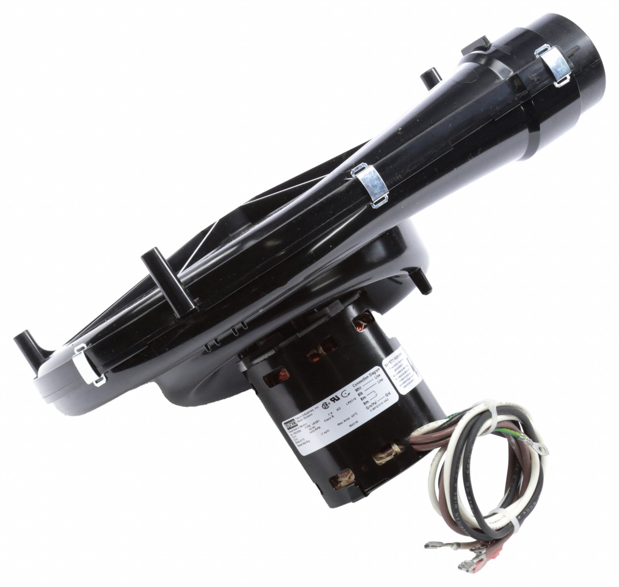 FASCO Draft Inducer 1.25/2.40 in Inlet and Outlet Dia., 115 Volt