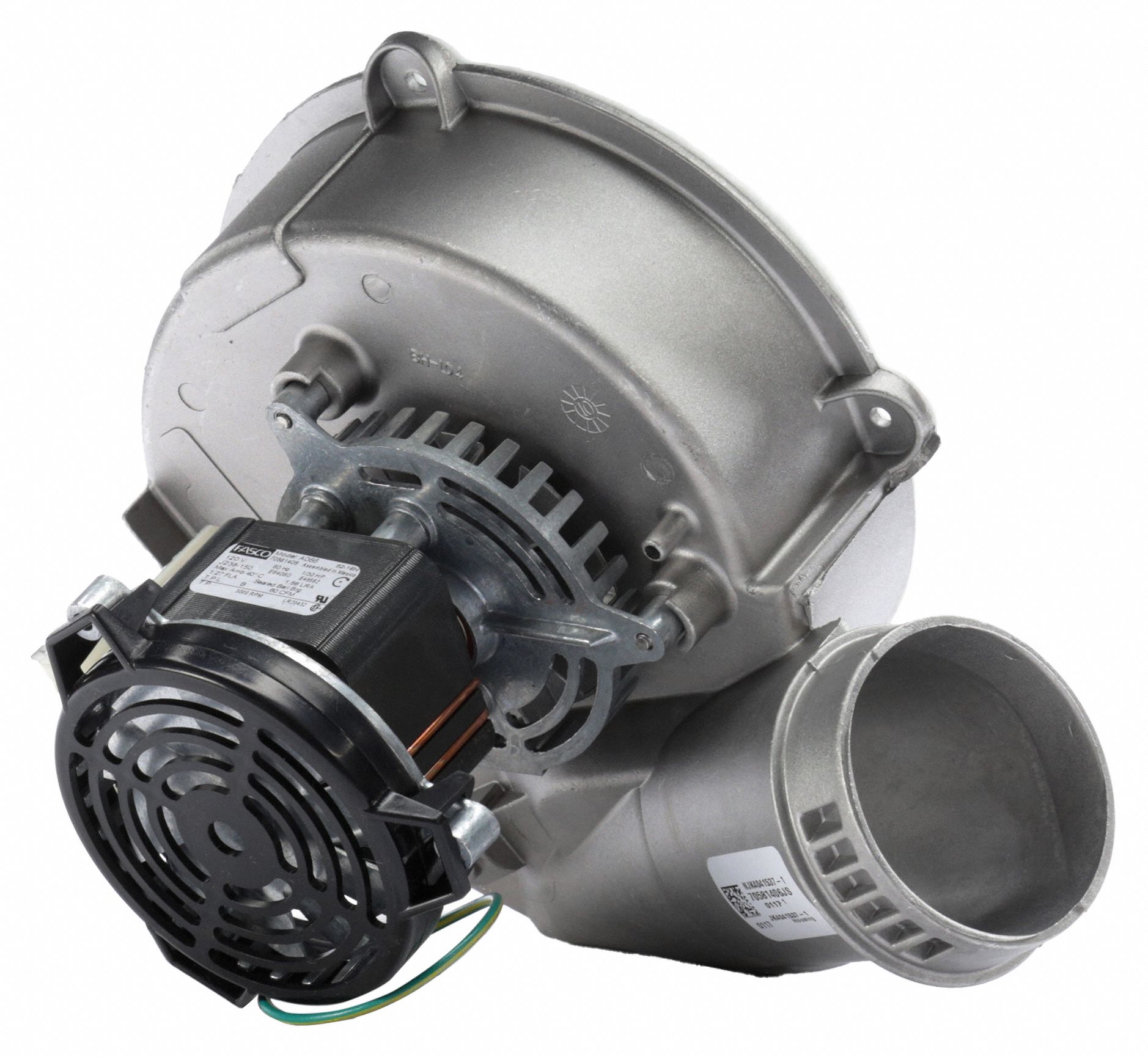 FASCO Draft Inducer 2.95 in Inlet and Outlet Dia., 120 Volt 33NT41