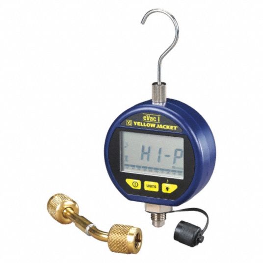 YELLOW JACKET Micron Gauge, LCD Display, Measuring Range 0 to 25,000