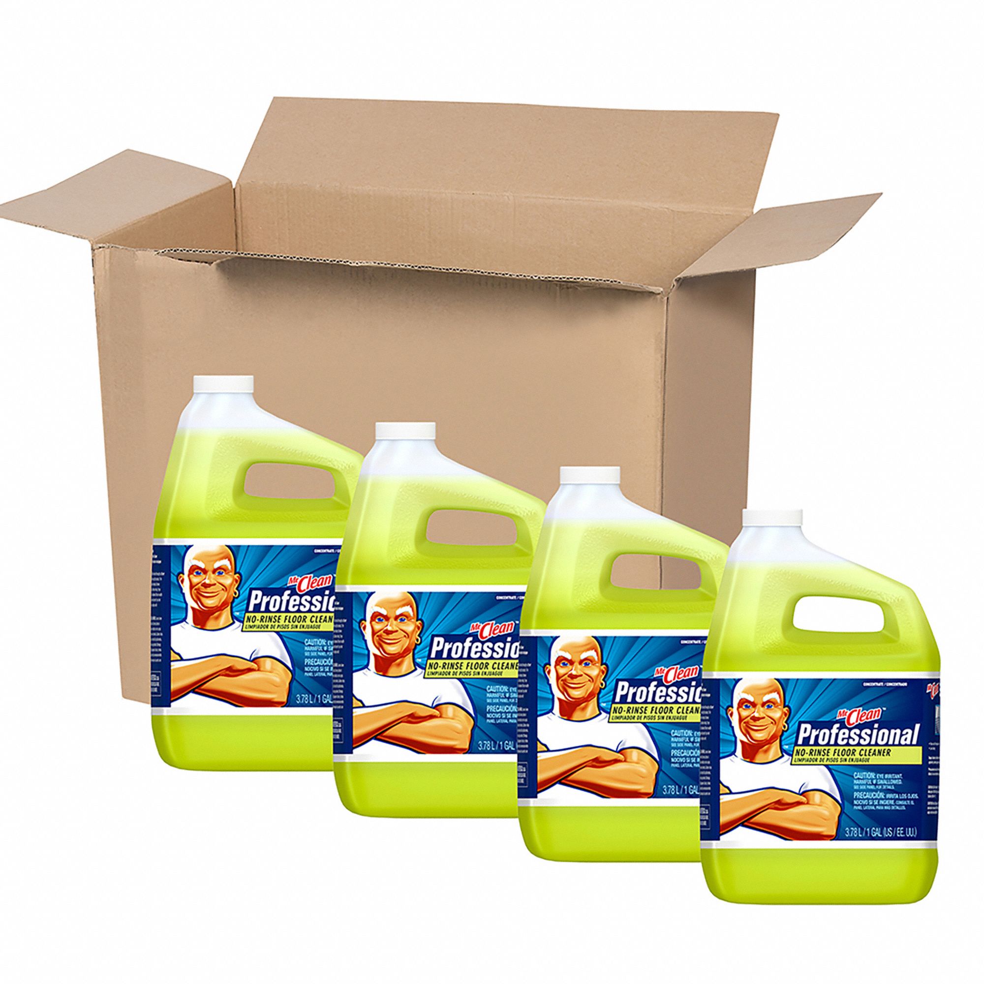 Mr Clean Floor Cleaner Jug 1 Gal Container Size Concentrated Liquid Yellow 4 Pk 33nu14 8996