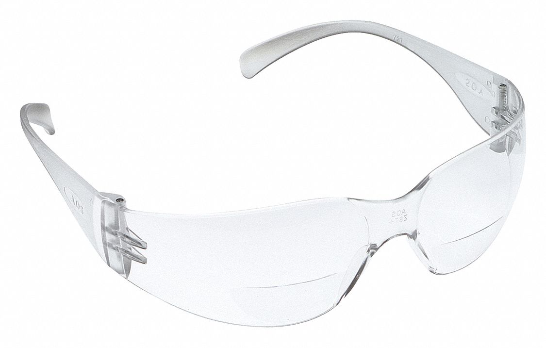 3m Clear Anti Fog Bifocal Safety Reading Glasses 2 0 Diopter 33nu31 11514 00000 20 Grainger