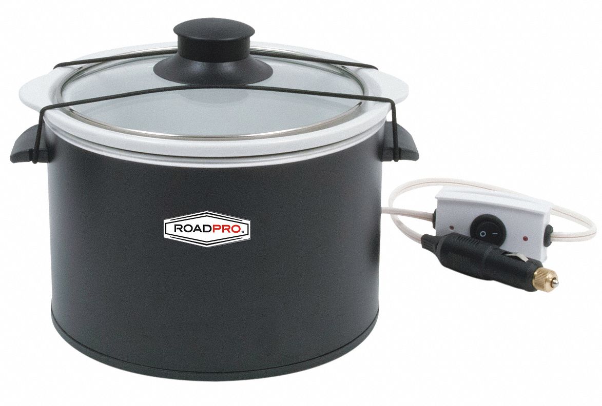 ROADPRO Quart Slow Cooker, Auto Travel, 12V 33NU83RPSL350 Grainger