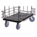 9 in Steel Bellmans Cart Guardian Carpet and Polished Finish