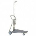 71 in Steel Compact Luggage Carrier with Gray Carpet and Polished Finish