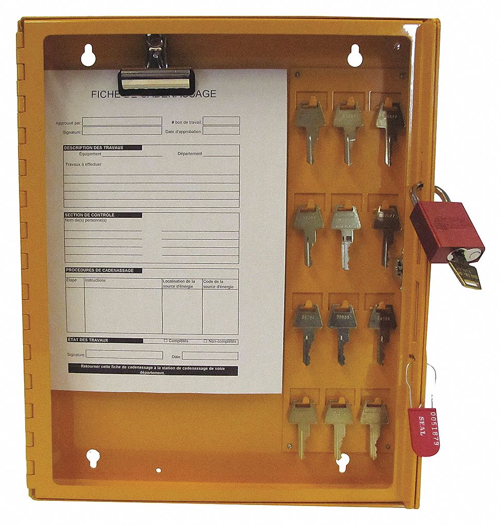 CONDOR CABINET LOCKOUT STEEL YELLOW 13X16 - Lockout Centers and ...