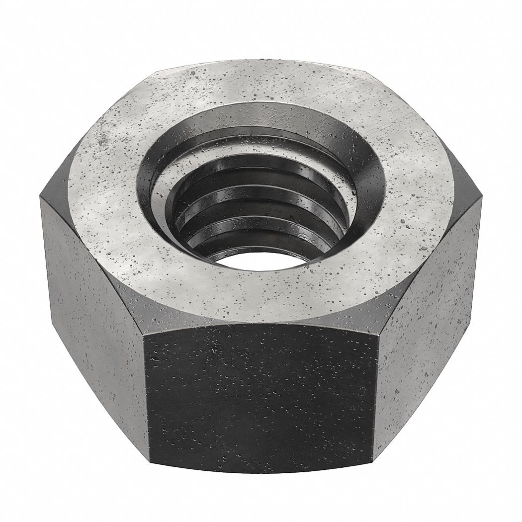 Hex Nut: Std Hex, 5/8"-8 Thread, 1 1/16 in Hex Wd, 39/64 in Hex Ht, Steel, Grade 2, Plain, 30 PK