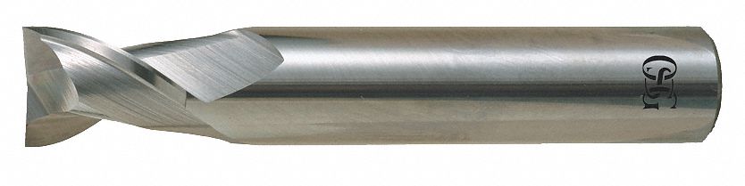Square End Mill: Carbide, 2 Flute, 3/16" Mill Dia, 5/16" LOC, 2" OAL