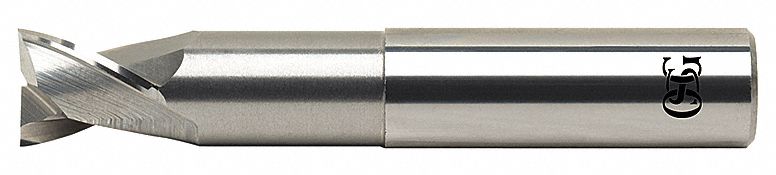 Square End Mill: Carbide, 2 Flute, 1/4" Mill Dia, 1/4" LOC, 4" OAL