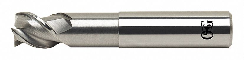 Square End Mill: Carbide, 3 Flute, 1/2" Mill Dia, 1/2" LOC, 4" OAL