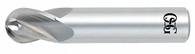 Ball End Mill: Carbide, 4 Flute, 1/32" Mill Dia, 5/64" LOC, 1-1/2" OAL, List 414BN
