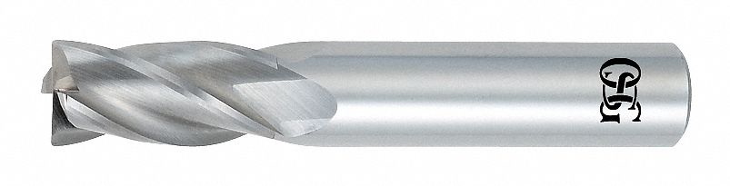 Corner Radius End Mill: Carbide, 4 Flute, 1/2" Mill Dia, 1" LOC, 0.06" Rad, 3" OAL
