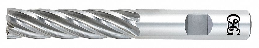 Square End Mill: Cobalt, 4 Flute, 1" Mill Dia, 4" LOC, 6-1/2" OAL