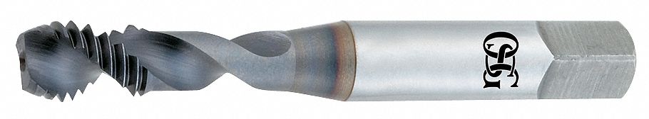 Spiral Flute Tap: #10-32 Thread Size, 5/16 in Thread Lg, 2 11/32 in Overall Lg, Modified Bottom