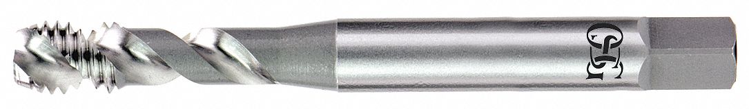 Spiral Point Tap: M8x1.25 Thread Size, 10.00 mm Thread Lg, 90.00 mm Overall Lg, Modified Bottom