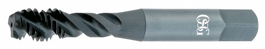 Spiral Flute Tap: M10x1.5 Thread Size, 12.00 mm Thread Lg, 74.00 mm Overall Lg, Right Hand, TiCN