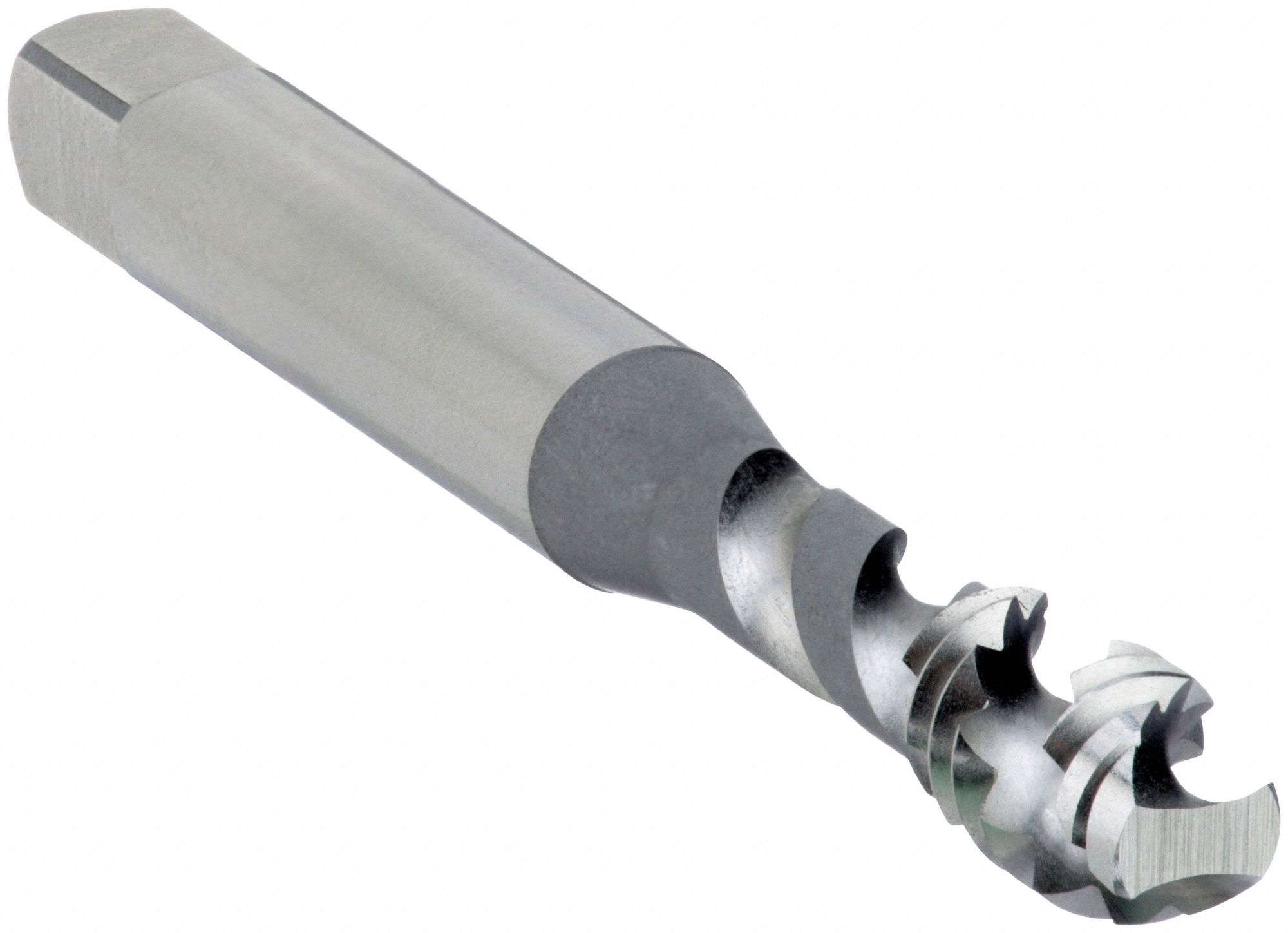 Spiral Flute Tap: 1/4"-20 Thread Size, 3/8 in Thread Lg, 2 1/2 in Overall Lg, Modified Bottom