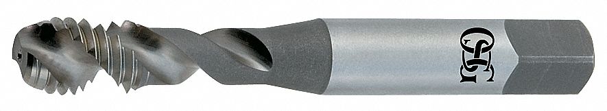 Spiral Flute Tap: M4x0.7 Thread Size, 5.00 mm Thread Lg, 54.00 mm Overall Lg, Modified Bottom