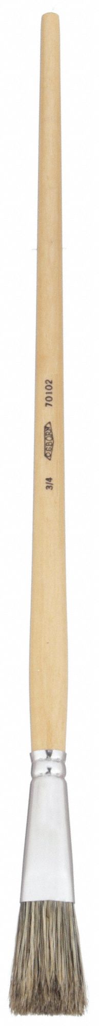 Paint Brush: Flat Sash Brush, 3/4 in, Natural, Hog Hair