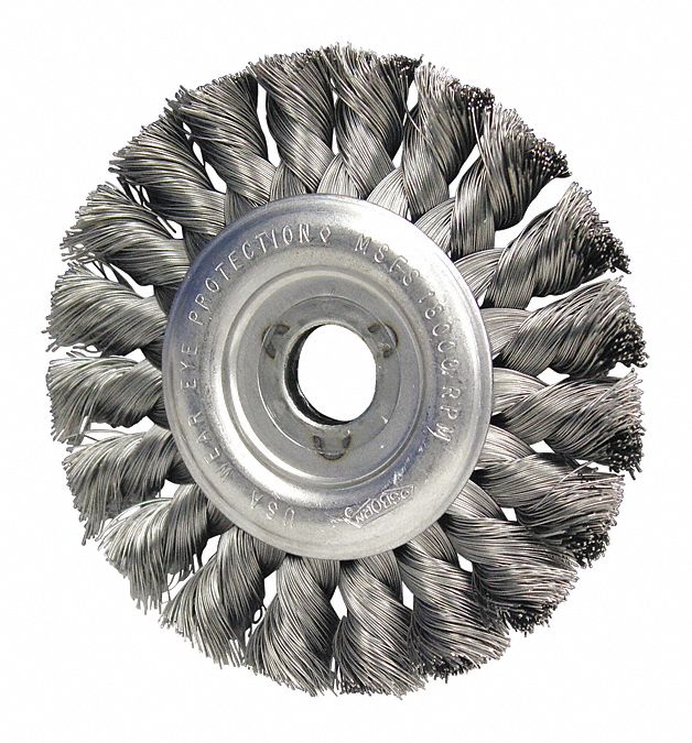 BRUSH WHEEL WIRE KNOT HD 6IN