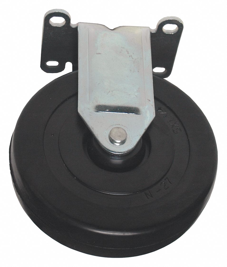 Soft Rubber Rigid Caster Quiet: Rubber, FG27409