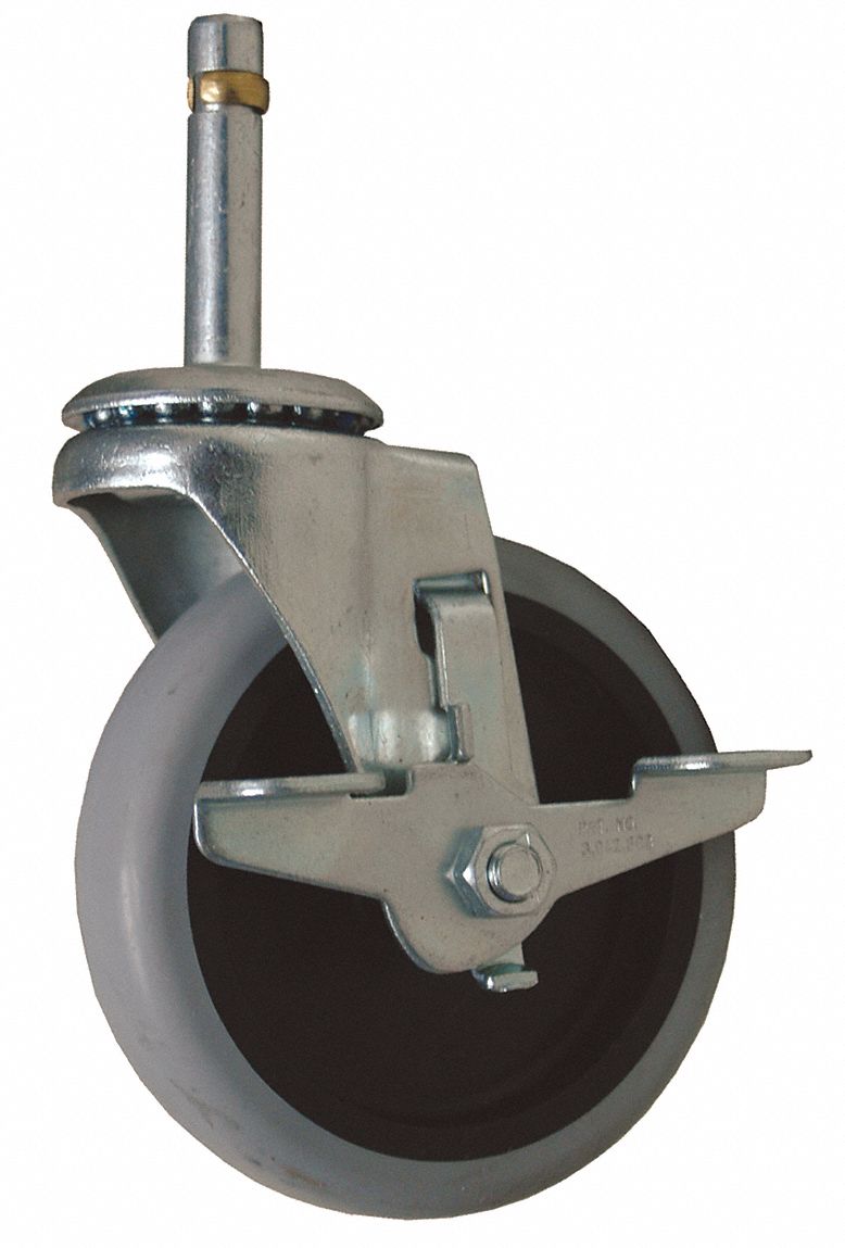 Replacement Caster: 1 7/8 in Overall Wd, 4 in Overall Dp