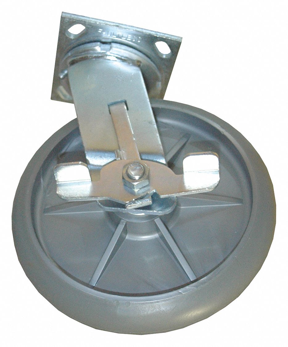 Swivel Caster: 9 3/4 in Ht, 4 1/2 in Overall Lg, 8 in Wd