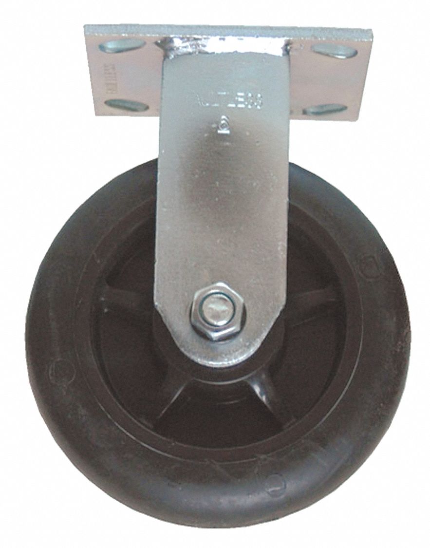 Rigid Caster: 11 1/2 in Overall Lg, 8 1/4 in Overall Wd