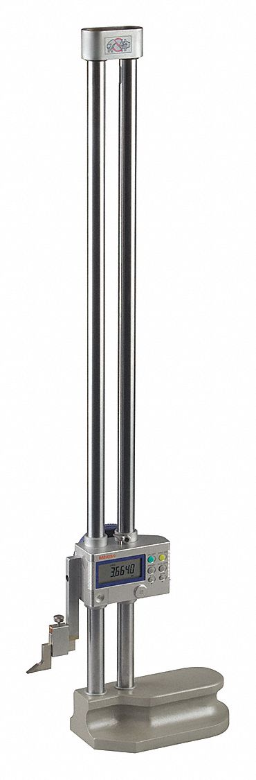 Digital Height Gauge: 0 in to 18 in /0 mm to 450 mm, Inch/Metric, +/-0.002 in Accuracy