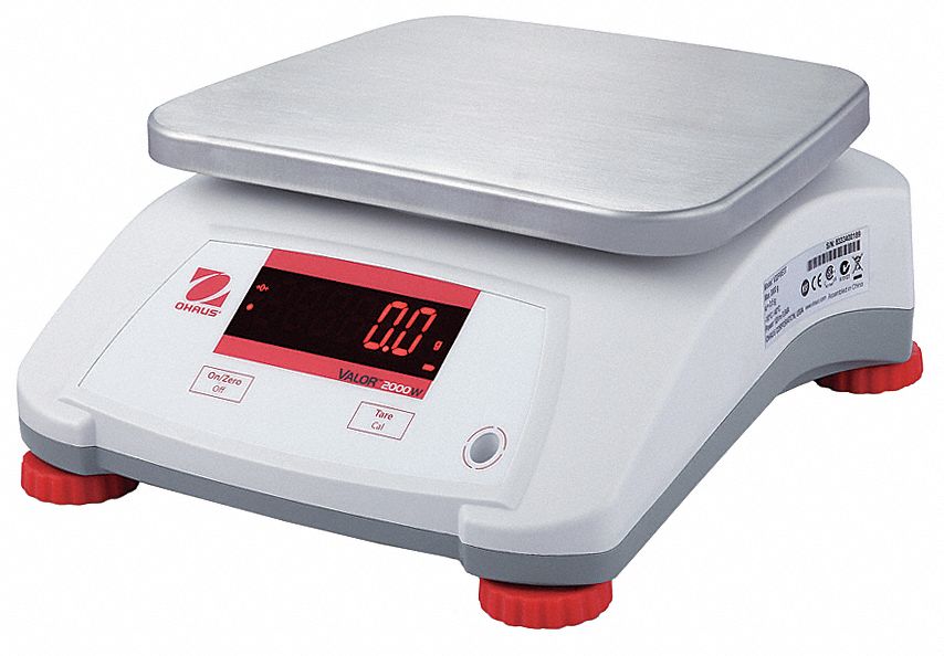OHAUS FOOD PROCESSING SCALE,0.001KG/0.002 LB. Food Scales WWG33RK88 V22PWE3T Grainger
