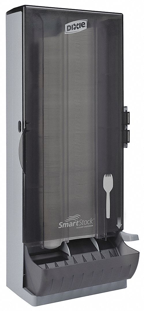 SPORK DISPENSER,SMOKE,CAPACITY 120