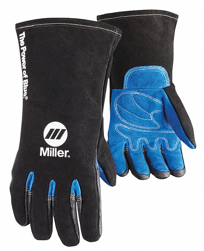 MILLER ELECTRIC Guantes para Trabajo Blanco/Azul/Negro Talla M