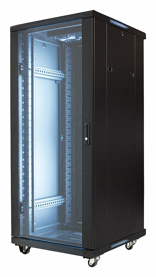 Equipment Rack Enclosure: 27 Rack Units, 54 3/4 in x 23 5/8 in x 23 5/8 in