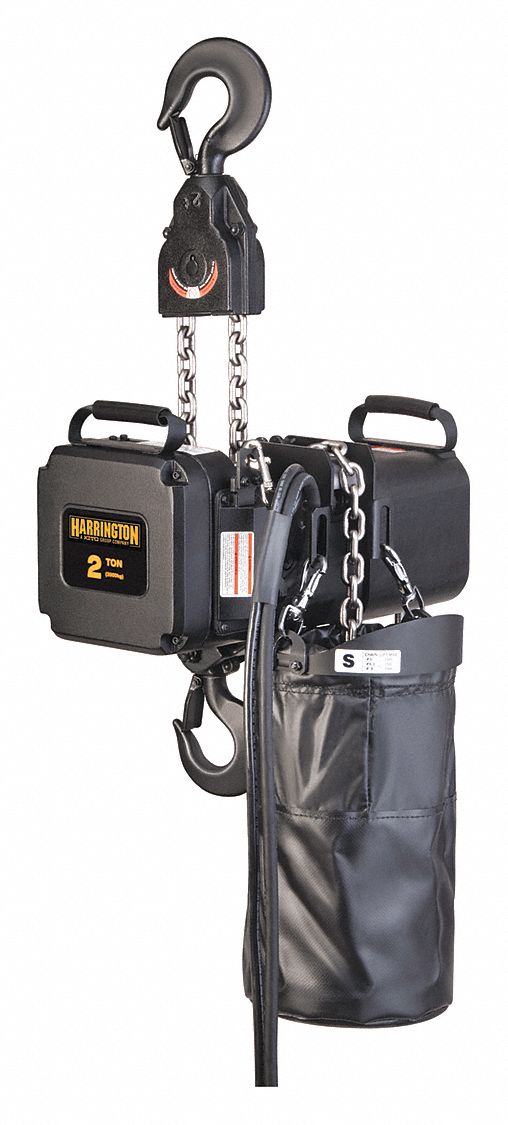 Electric Chain Hoist: H3 - Std Duty, 208-230/460V AC, Hook Mounted - No Trolley, 1 Speeds