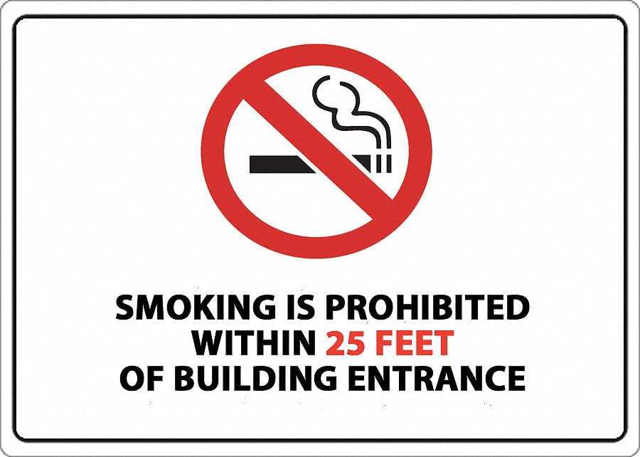 Label, No Smoking within 25 Feet, PK2