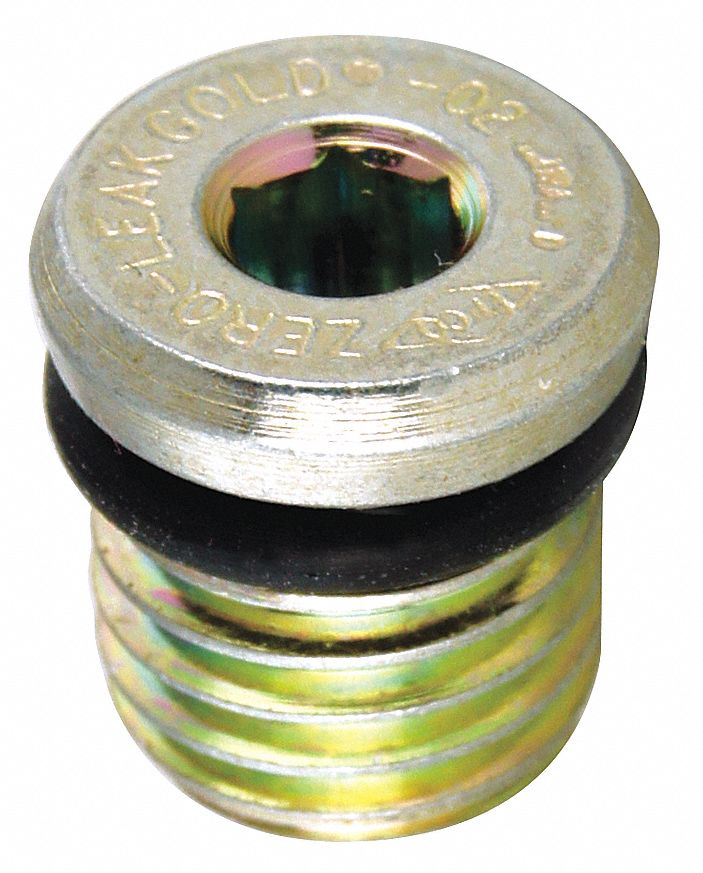 VEKTEK Hydraulic Hose Plug, Steel, Fitting Connection Type SAE, Fitting