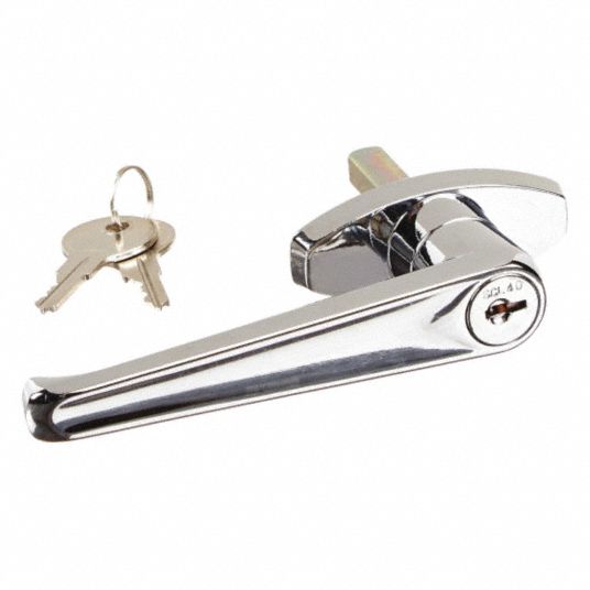 SANDUSKY Single Locking Handle, Chrome - 33TA80|SLH-C - Grainger