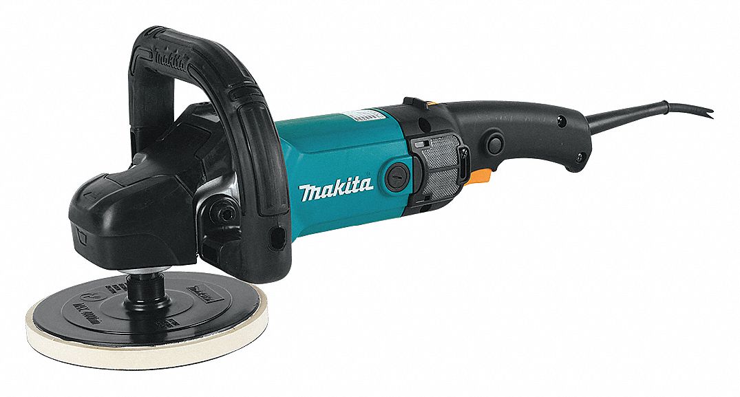 POLISHER, CORDED, 10A, VARIABLE SPEED, 7 IN PAD, 0 TO 3200 RPM, ⅝
